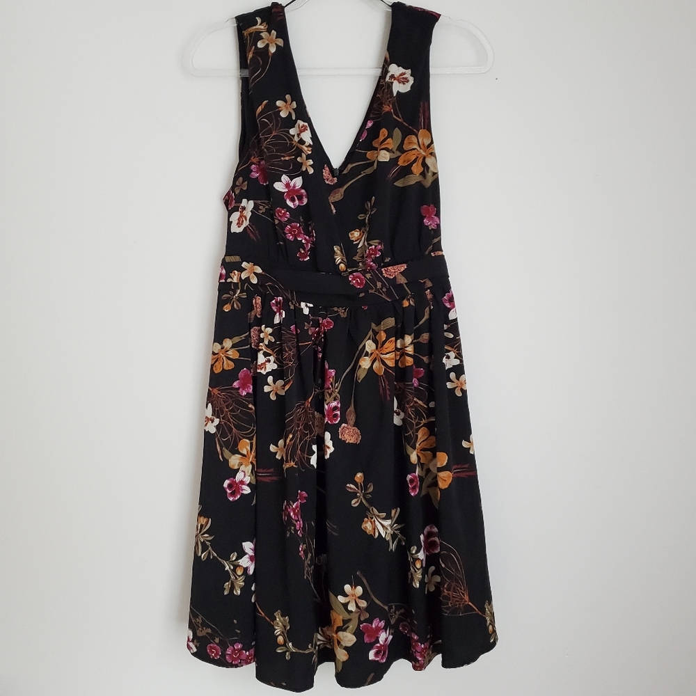 Maternity Black Floral Dress Size XL